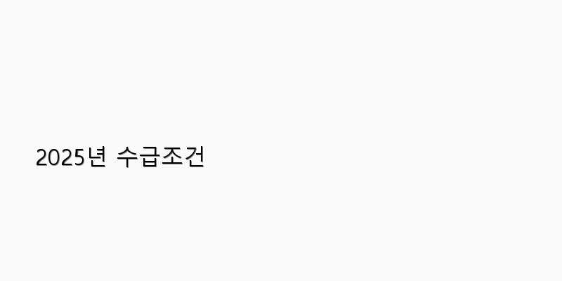 
  2025년 수급조건
 이미지