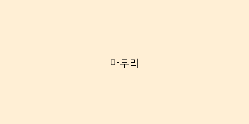 
  마무리
 이미지