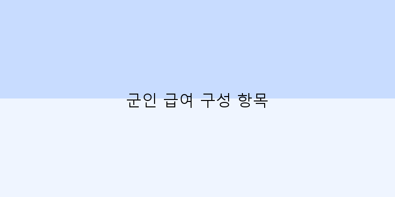
  군인 급여 구성 항목
 이미지