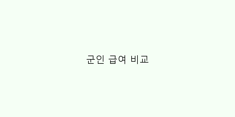 
  군인 급여 비교
 이미지