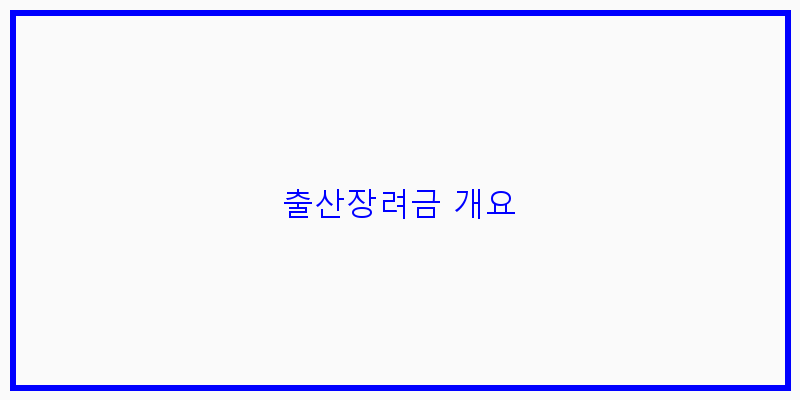 
  출산장려금 개요
 이미지