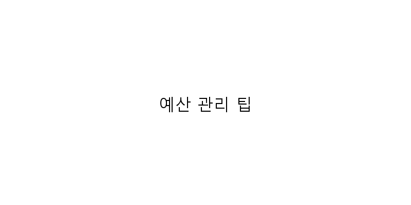 
  예산 관리 팁
 이미지