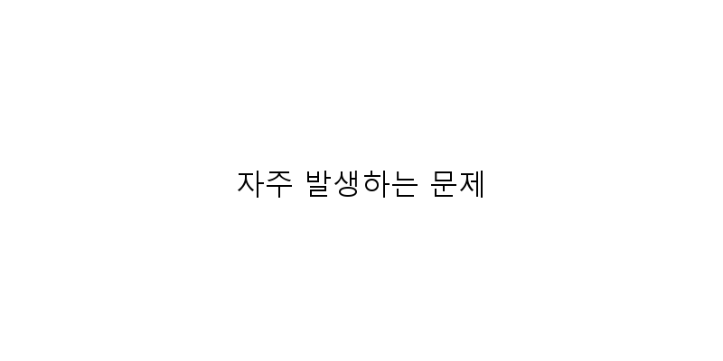 
  자주 발생하는 문제
 이미지