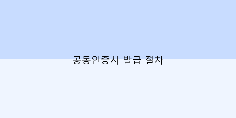 공동인증서 발급 절차 이미지