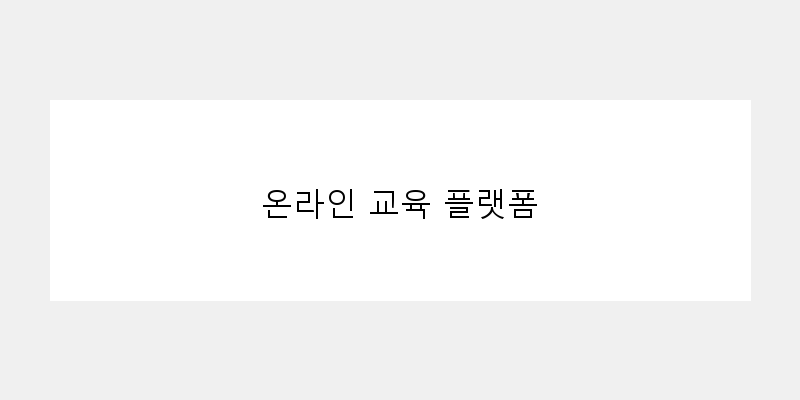 
  온라인 교육 플랫폼
 이미지