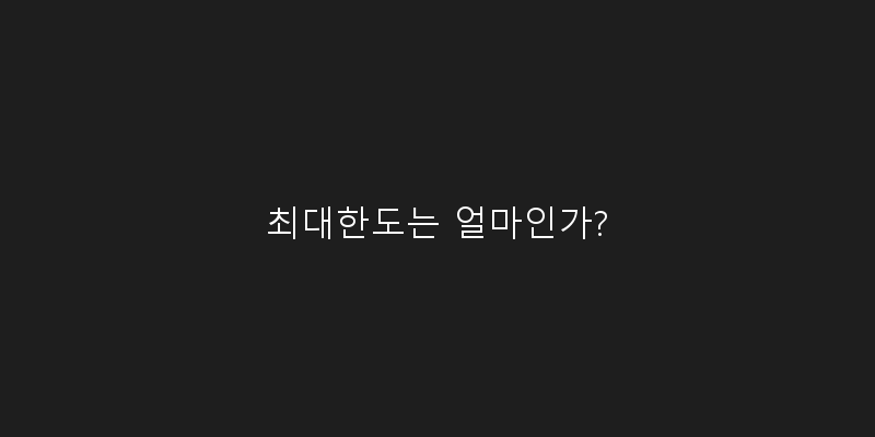 
  최대한도는 얼마인가?
 이미지