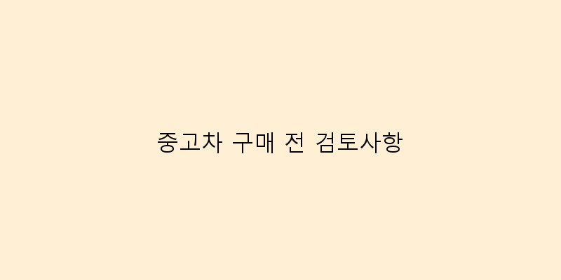 
  중고차 구매 전 검토사항
 이미지