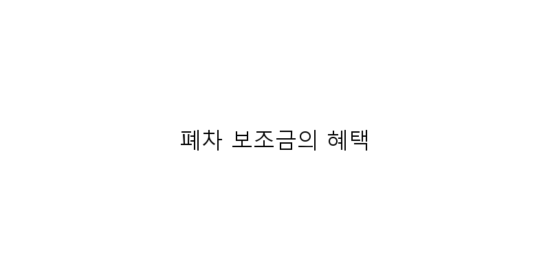 
  폐차 보조금의 혜택
 이미지