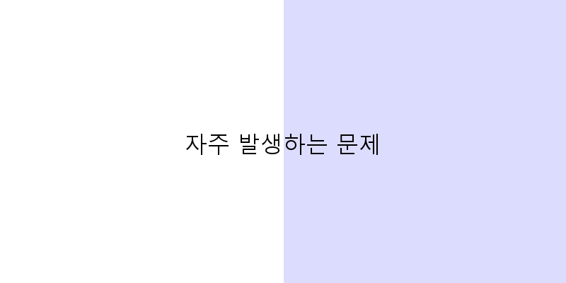 
  자주 발생하는 문제
 이미지