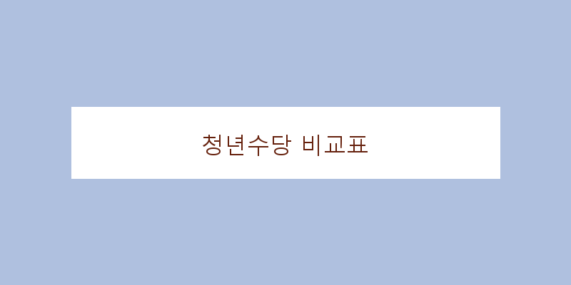 
  청년수당 비교표
 이미지