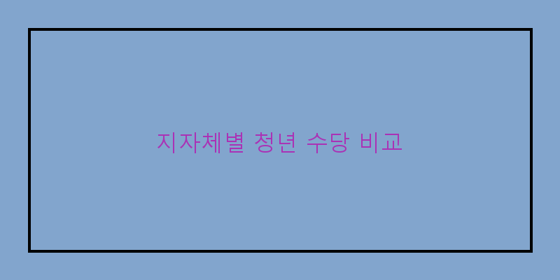 
  지자체별 청년 수당 비교
 이미지