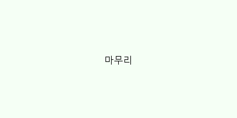 
  마무리
 이미지