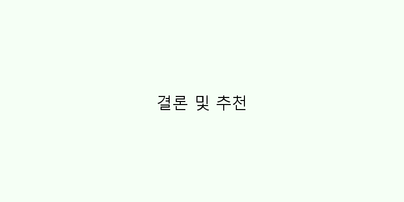 
  결론 및 추천
 이미지