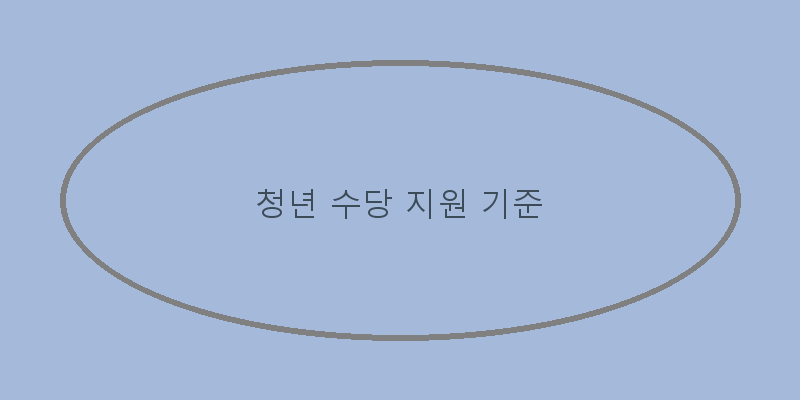 
  청년 수당 지원 기준
 이미지