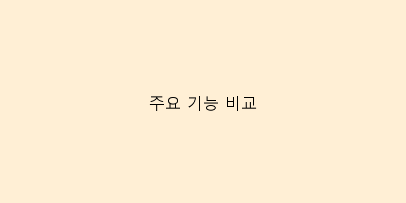 
  주요 기능 비교
 이미지