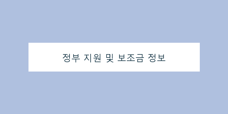 
  정부 지원 및 보조금 정보
 이미지
