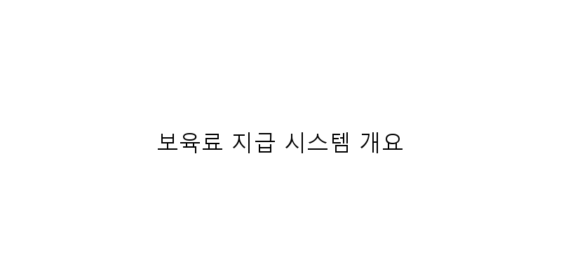 
  보육료 지급 시스템 개요
 이미지
