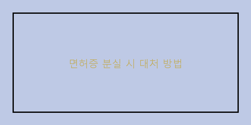 
  면허증 분실 시 대처 방법
 이미지