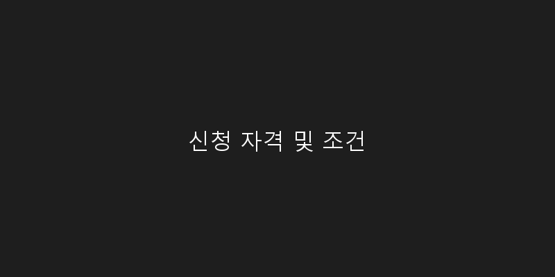 
  신청 자격 및 조건
 이미지