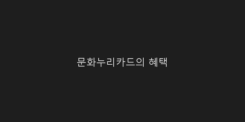 
  문화누리카드의 혜택
 이미지