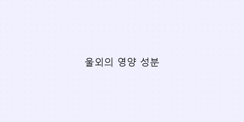 
  울외의 영양 성분
 이미지