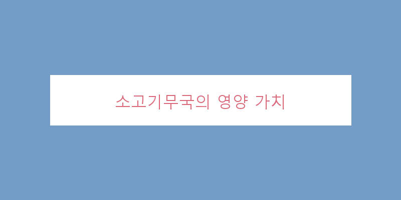 
  소고기무국의 영양 가치
 이미지