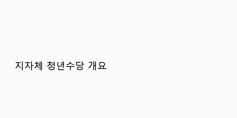 
  지자체 청년수당 개요
 이미지