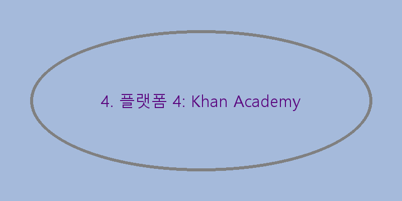 
  4. 플랫폼 4: Khan Academy
 이미지