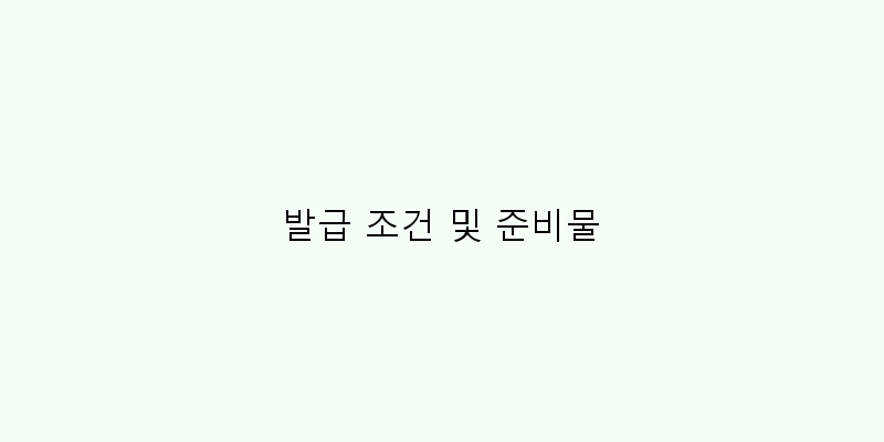 
  발급 조건 및 준비물
 이미지