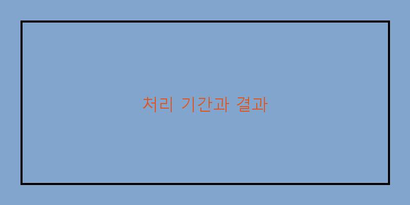 
  처리 기간과 결과
 이미지