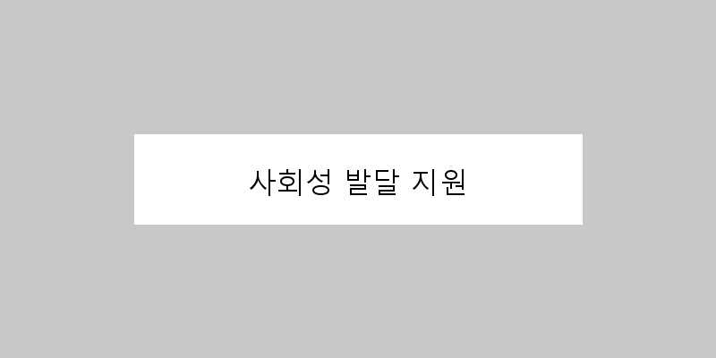 
  사회성 발달 지원
 이미지