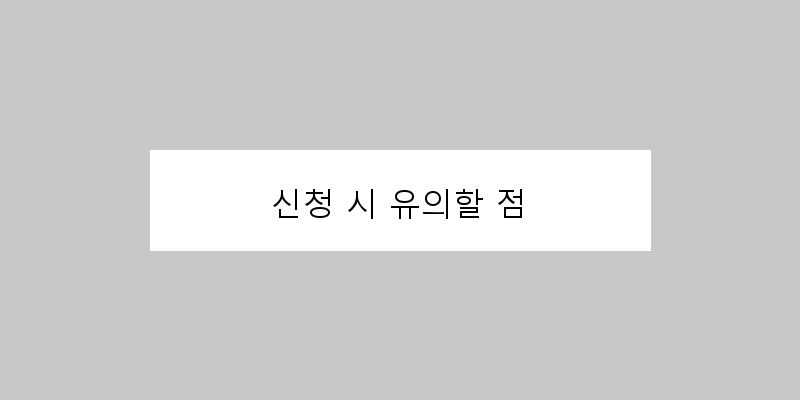 
  신청 시 유의할 점
 이미지
