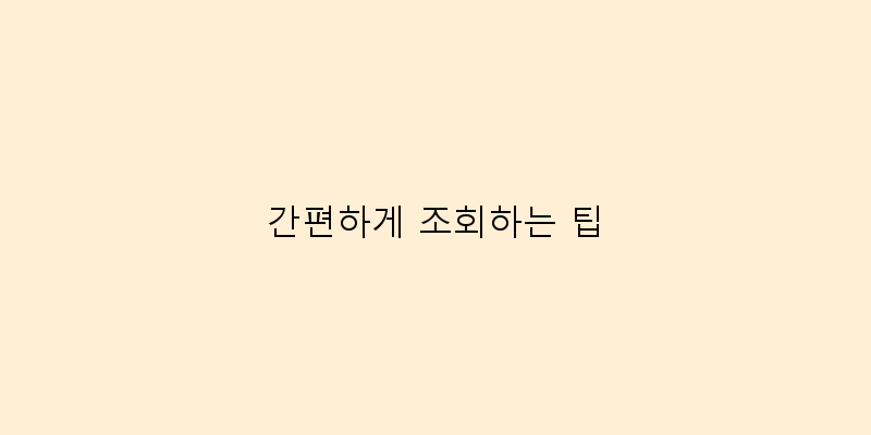 
  간편하게 조회하는 팁
 이미지