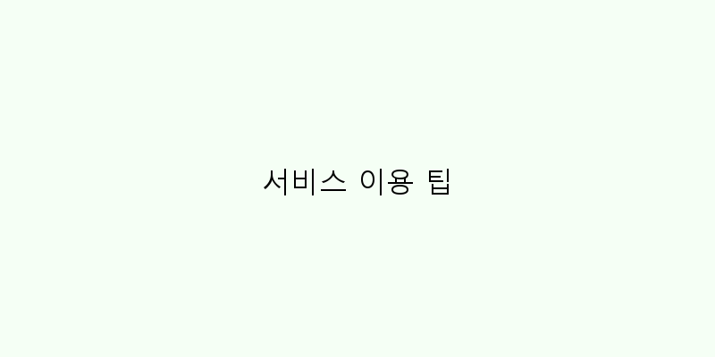 
  서비스 이용 팁
 이미지