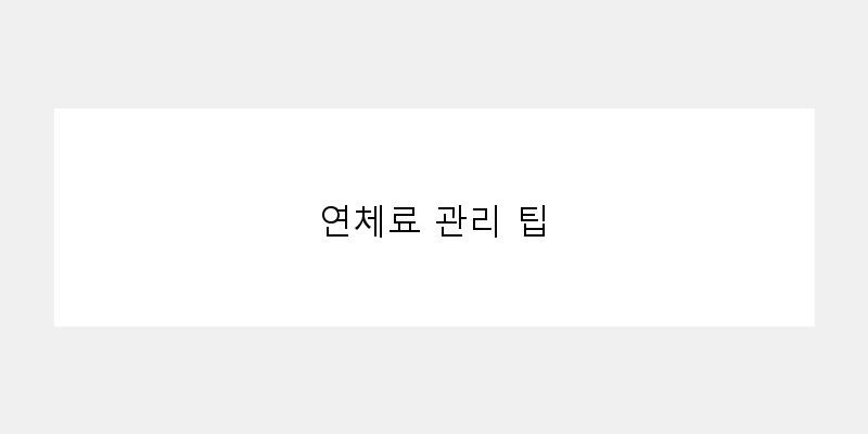
  연체료 관리 팁
 이미지