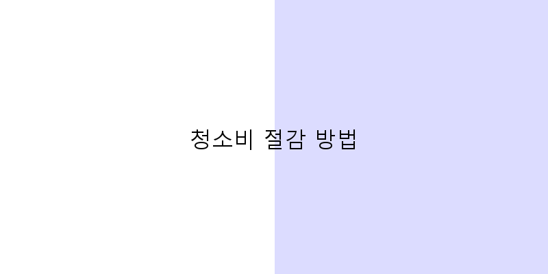 
  청소비 절감 방법
 이미지