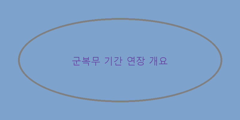 
  군복무 기간 연장 개요
 이미지