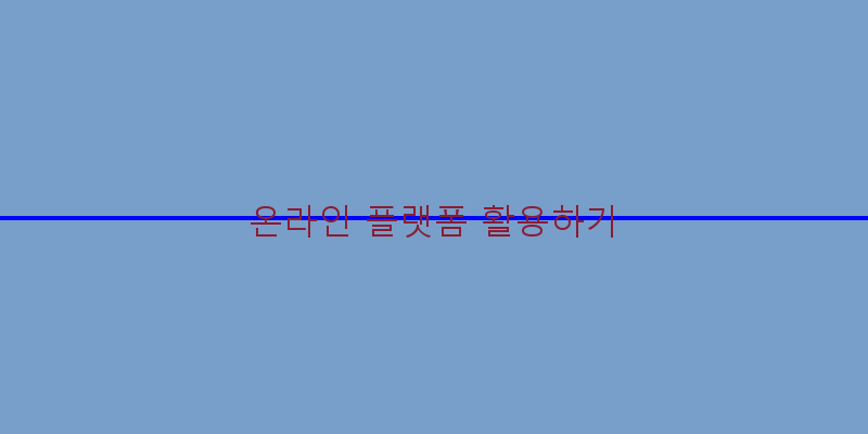 
  온라인 플랫폼 활용하기
 이미지