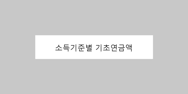 
  소득기준별 기초연금액
 이미지