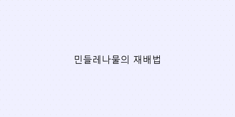 
  민들레나물의 재배법
 이미지