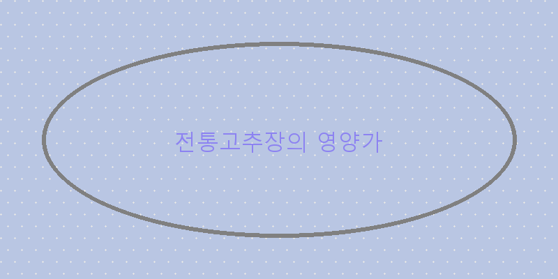 
  전통고추장의 영양가
 이미지