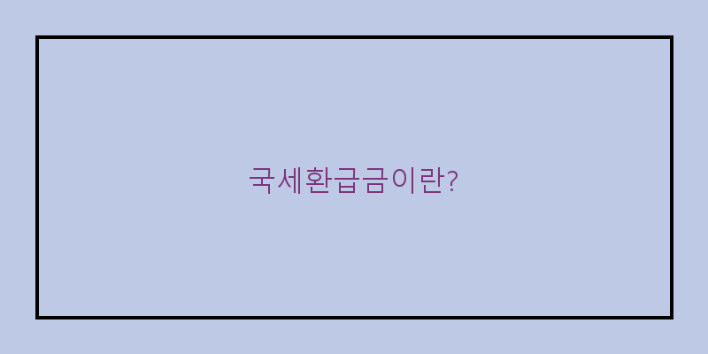 
  국세환급금이란?
 이미지